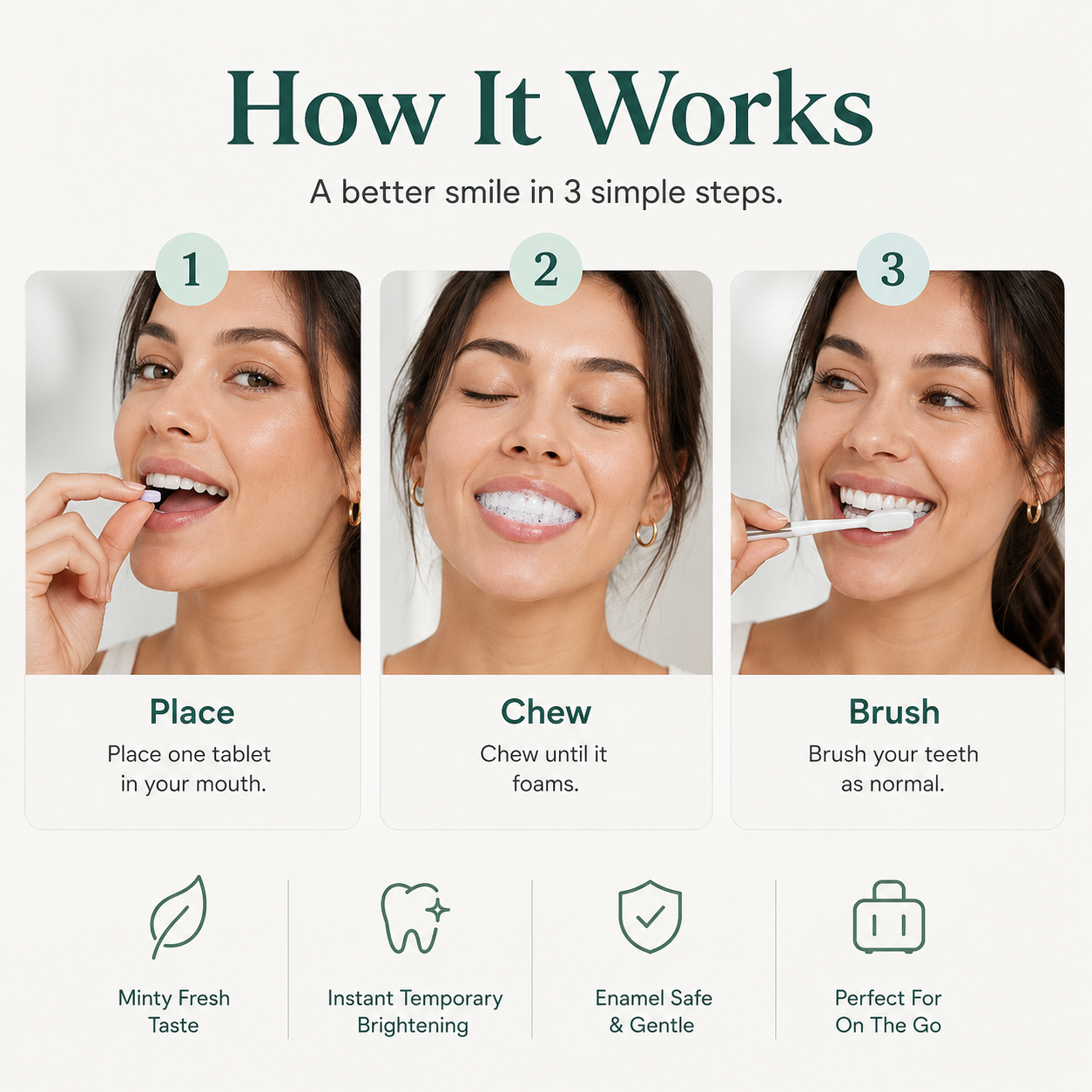 Brightly™ Color-Correcting Toothpaste Tablets